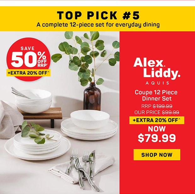 Alex Liddy Aquis Coupe 12 Piece Dinner Set