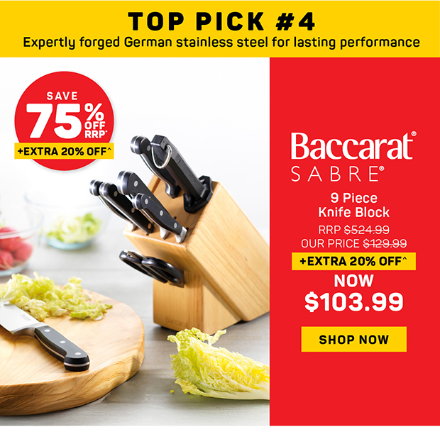 Baccarat SABRE 9 Piece Knife Block