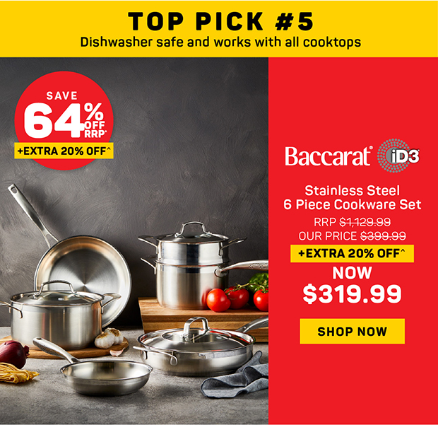 Baccarat iD3 Stainless Steel 6 Piece Cookware Set