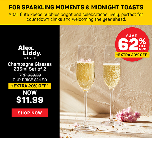 Alex Liddy Aquis Set of 2 Champagne Glasses 235ml