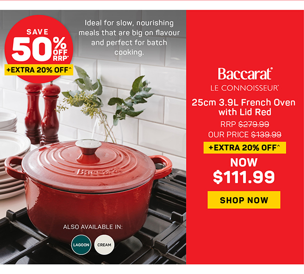 Baccarat Le Connoisseur 25cm 3.9L Round French Oven with Lid