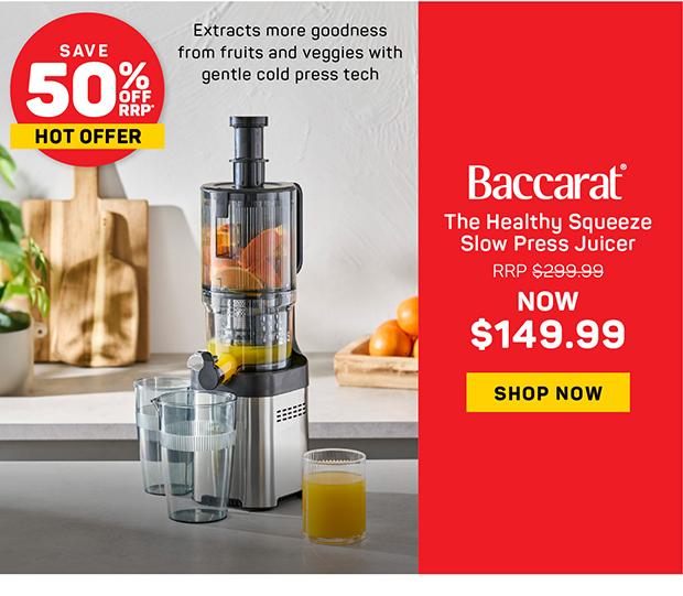 Baccarat The Healthy Squeeze Slow Press Juicer