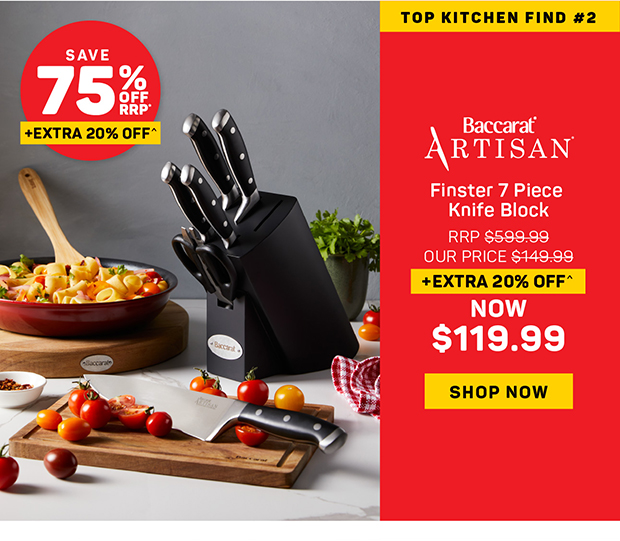 Baccarat Artisan Finster 7 Piece Knife Block