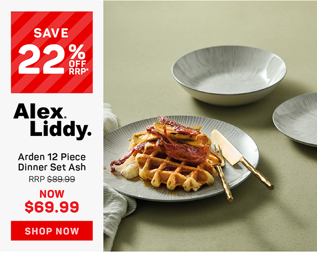 Alex Liddy Arden 12 Piece Dinner Set Ash