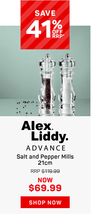 Alex Liddy Advance Salt and Pepper Mills 21cm