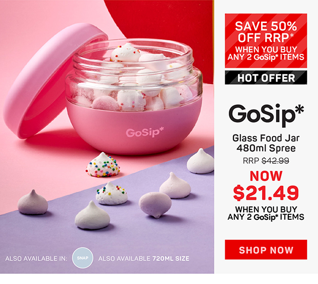 GoSip* Glass Food Jar 480ml