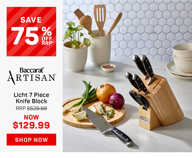 Baccarat Artisan Licht 7 Piece Knife Block