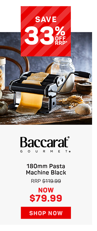 Baccarat Gourmet 180mm Pasta Machine Black
