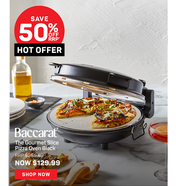 Baccarat The Gourmet Slice Pizza Oven Black