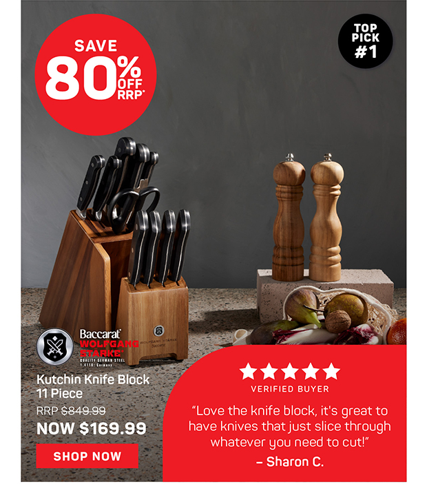 Baccarat WOLFGANG STARKE Kutchin Knife Block 11 Piece