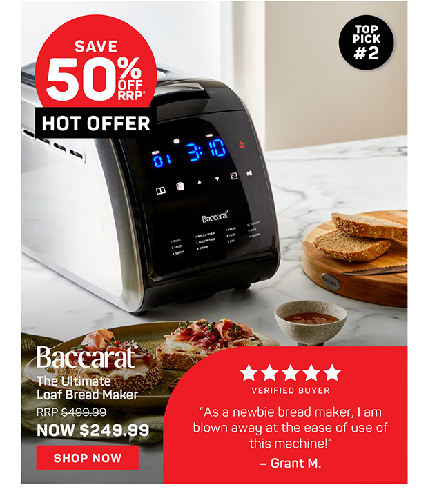 Baccarat The Ultimate Loaf Bread Maker