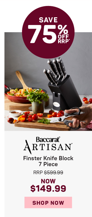 Baccarat Artisan Finster 7 Piece Knife Block