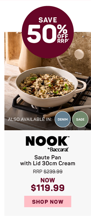 NOOK by Baccarat Saute Pan with Lid 30cm