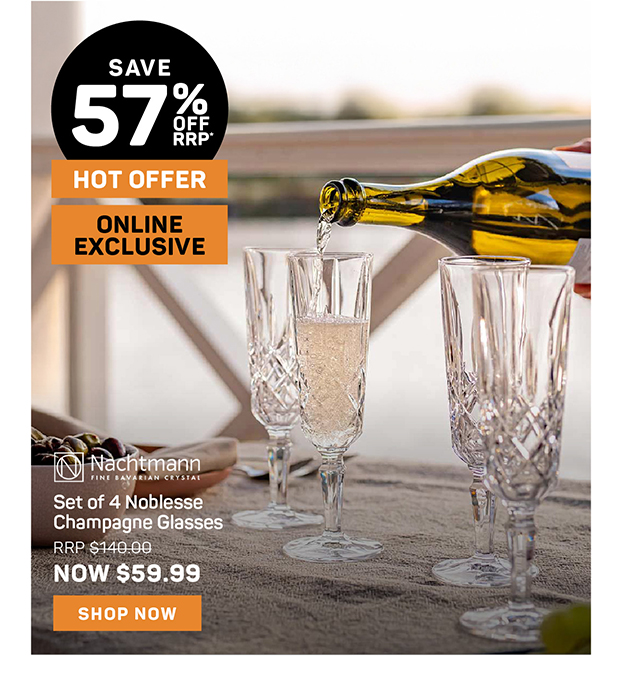 Nachtmann Set of 4 Noblesse Champagne Glasses