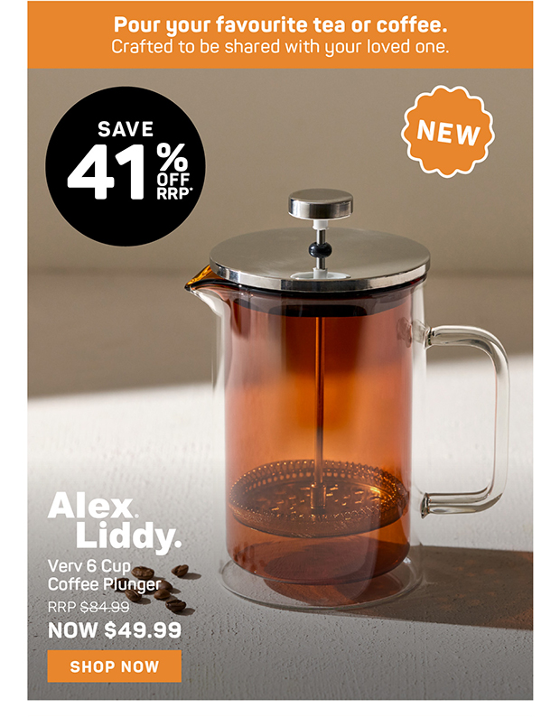 Alex Liddy Verv 6 Cup Coffee Plunger