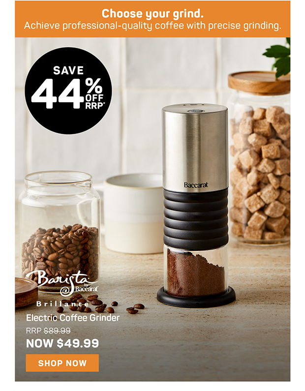 Baccarat Barista Brillante Electric Coffee Grinder