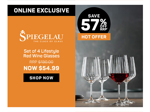 Spiegelau Set of 4 Lifestyle Red Wine Glasses