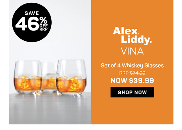 Alex Liddy Vina II Set of 4 Whiskey Glasses