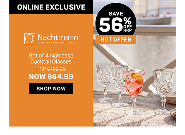 Nachtmann Set of 4 Noblesse Cocktail Glasses