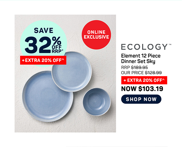 Ecology Element 12 Piece Dinner Set Sky