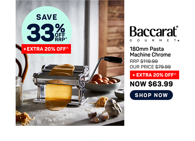 Baccarat Gourmet 180mm Pasta Machine Chrome