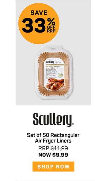 Scullery Set of 50 Rectangular Air Fryer Liners