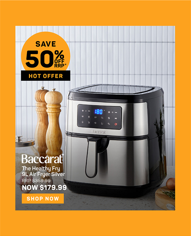 Baccarat The Healthy Fry 9L Air Fryer Silver