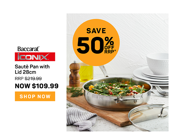 Baccarat iconiX Saute Pan with Lid 28cm