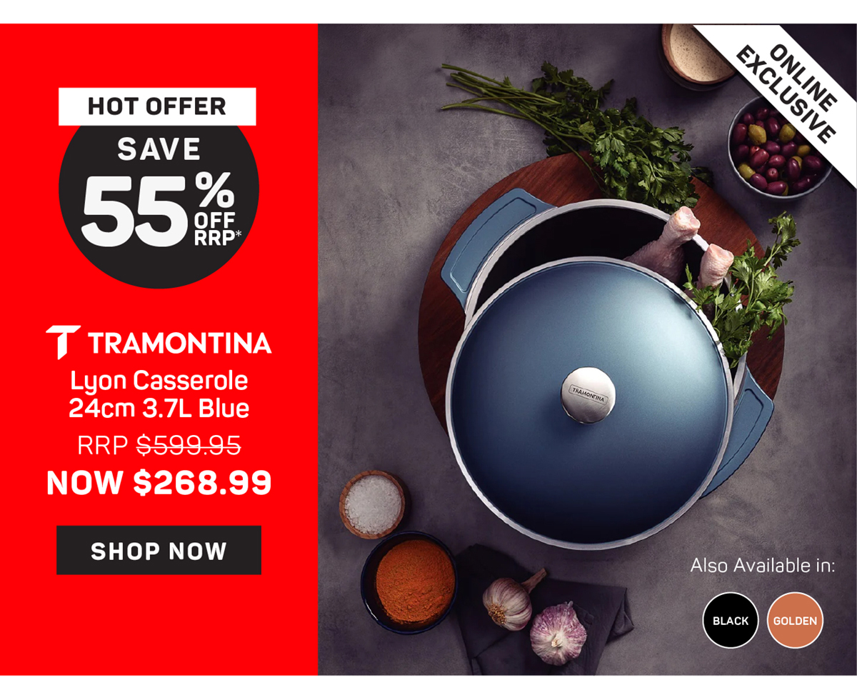 Tramontina Lyon Casserole 24cm 3.7L Blue