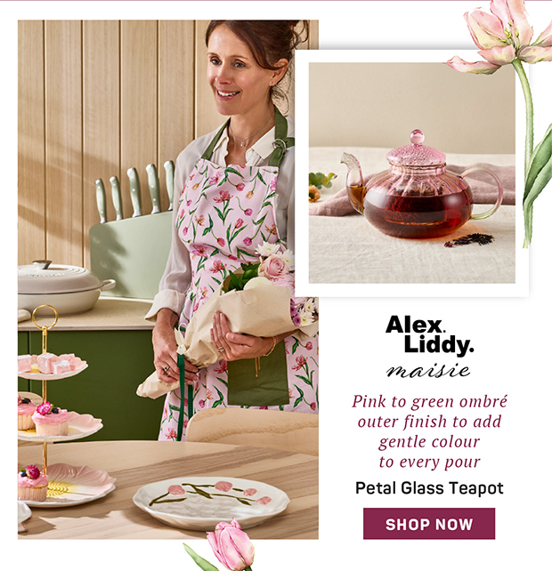 Alex Liddy Maisie Petal Glass Teapot