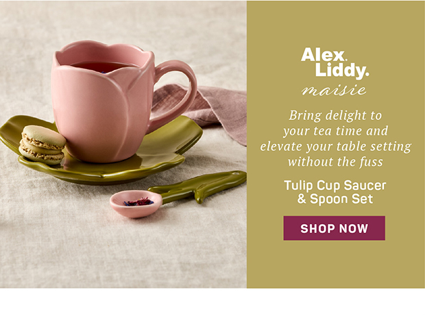Alex Liddy Maisie Tulip Cup Saucer & Spoon Set