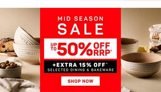 Mid Season Sale: Up to 50% off RRP