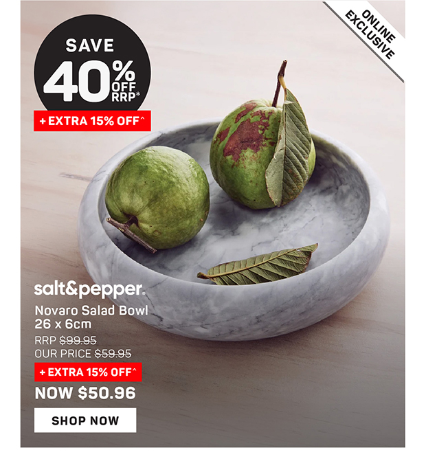 Salt & Pepper Novaro Salad Bowl 26 x 6cm