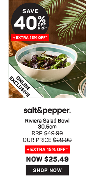 Salt & Pepper Riviera Salad Bowl 30.5cm