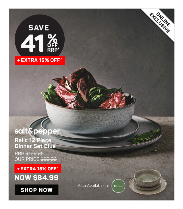 Salt & Pepper Relic 12 Piece Dinner Set
