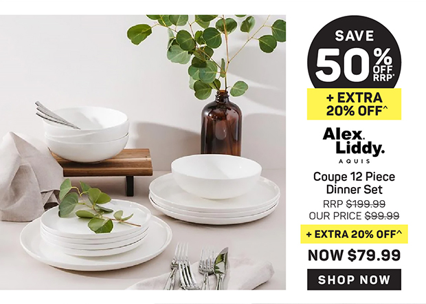 Alex Liddy Aquis Coupe 12 Piece Dinner Set