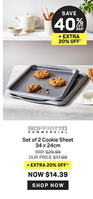 Soffritto Commercial II Set of 2 Cookie Sheet 34 x 24cm