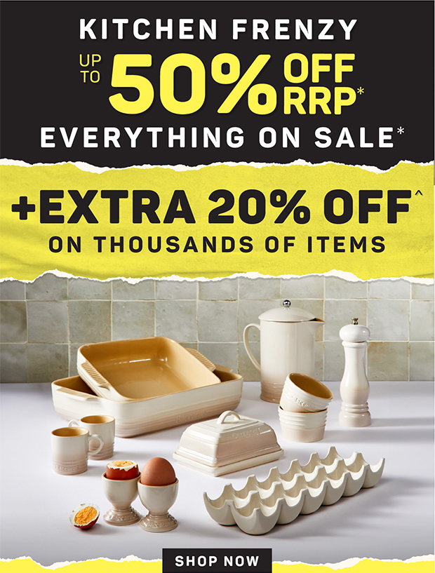 Kitchen Frenzy: Up to 50% off + Extra 20% off Selected Items