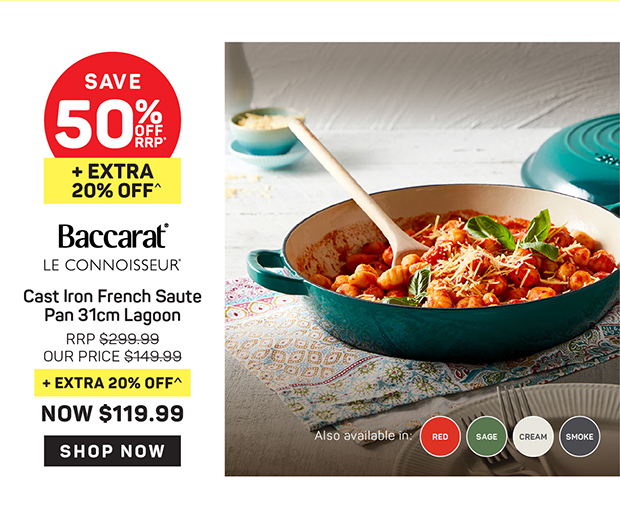 Baccarat Le Connoisseur Cast Iron French Saute Pan 31cm