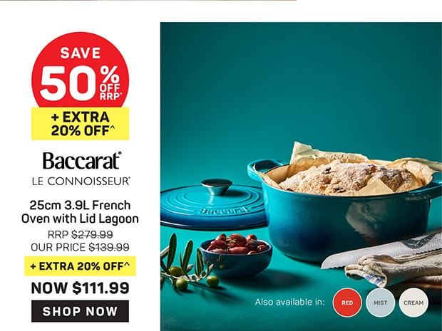 Baccarat Le Connoisseur 25cm 3.9L Round French Oven with Lid