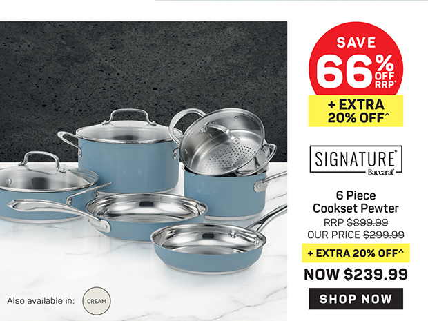Baccarat Signature 6 Piece Cookset Pewter