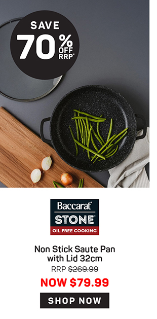 Baccarat STONE Non Stick Saute Pan with Lid 32cm