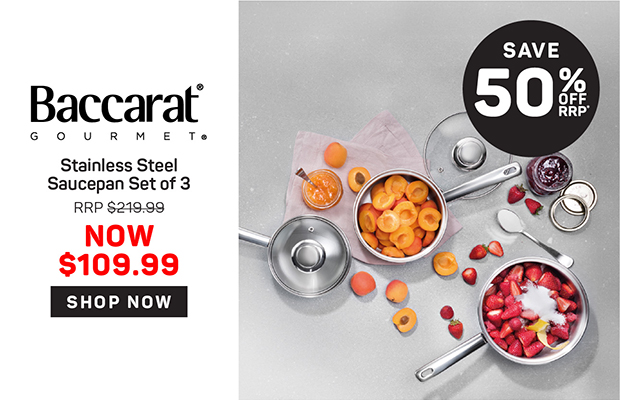 Baccarat Gourmet Stainless Steel Saucepan Set of 3