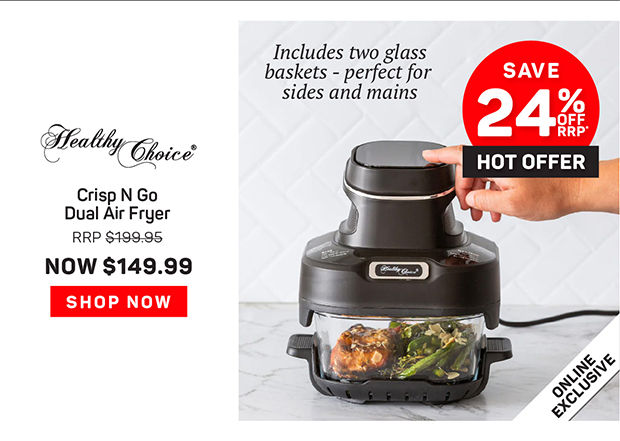 Healthy Choice Crisp N Go Dual Air Fryer