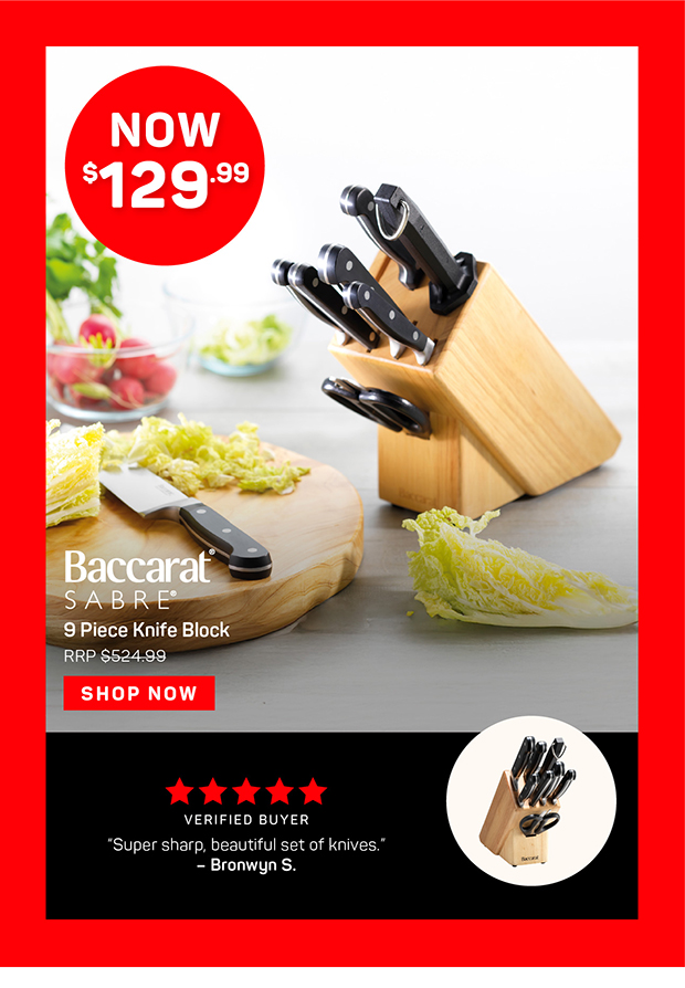 Baccarat SABRE 9 Piece Knife Block