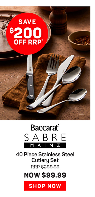 Baccarat SABRE Mainz 40 Piece Stainless Steel Cutlery Set