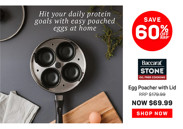 Baccarat STONE Egg Poacher with Lid