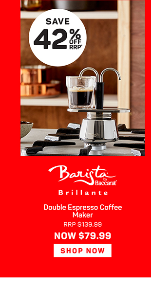 Baccarat Barista Brillante Double Espresso Coffee Maker