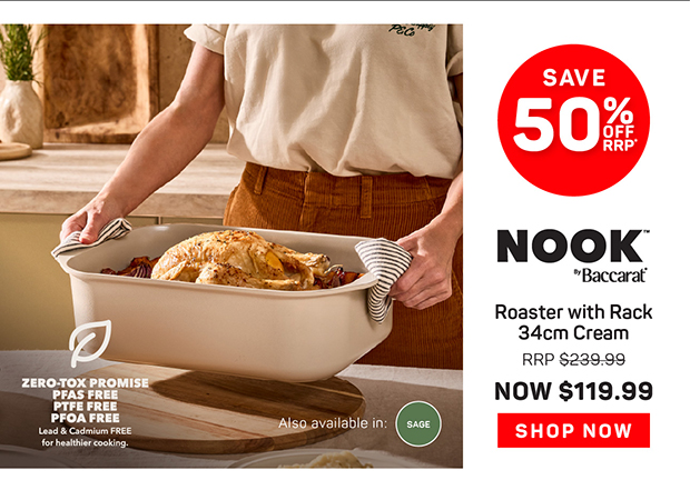 NOOK by Baccarat Roaster with Rack 34cm
