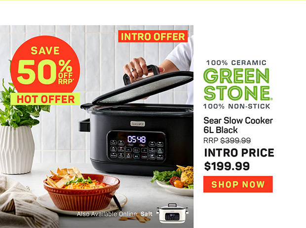 Baccarat GREEN STONE Sear Slow Cooker 6L